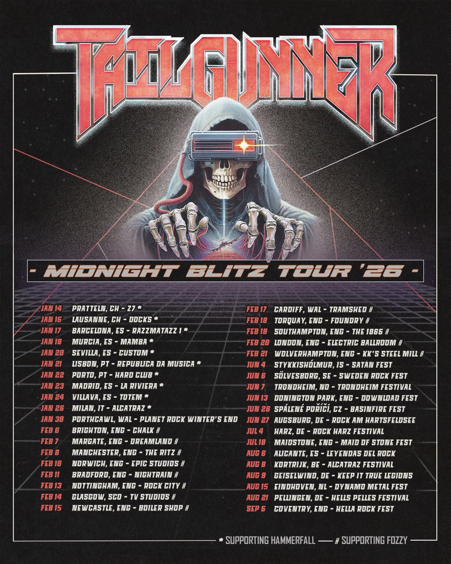 Tailgunner Half A Century Of Metal Tour Poster 2026